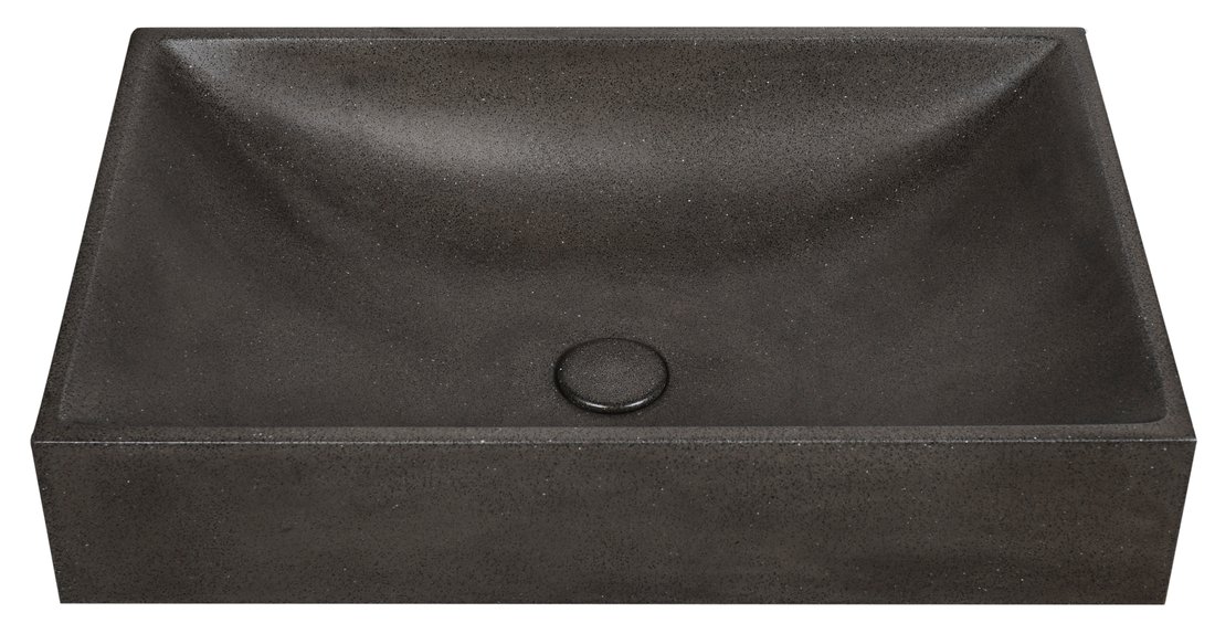 Sapho Tarant opbouw wastafel 58x36cm zwart graniet