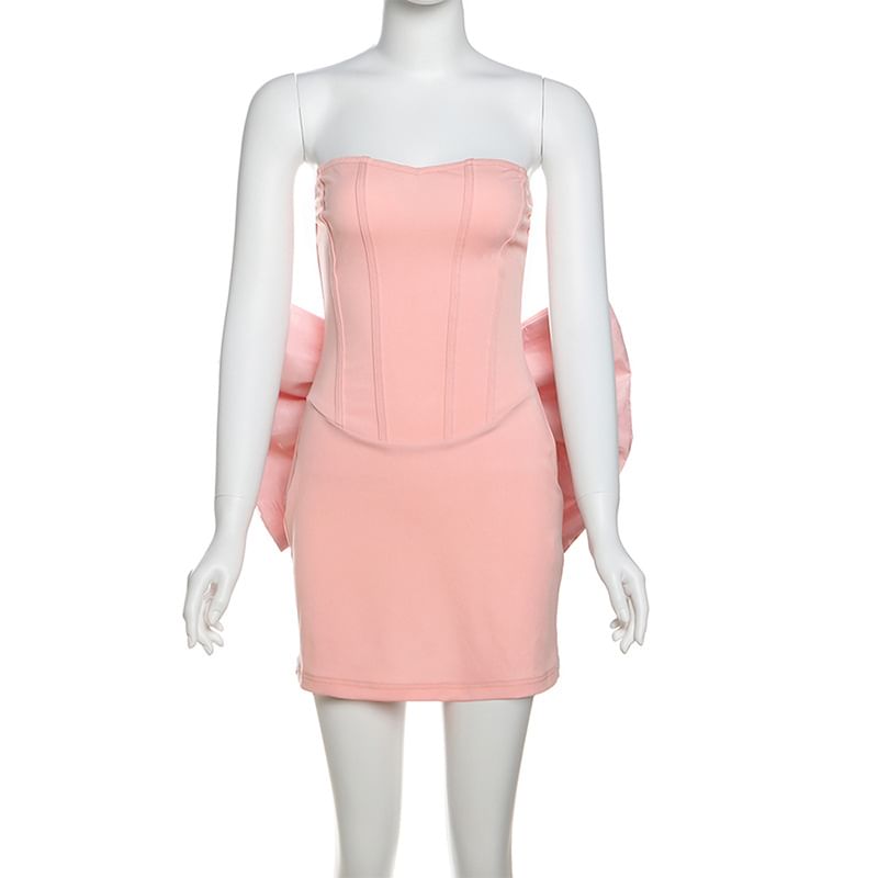 Sugarcoat - Strapless effen mini bodyconjurk