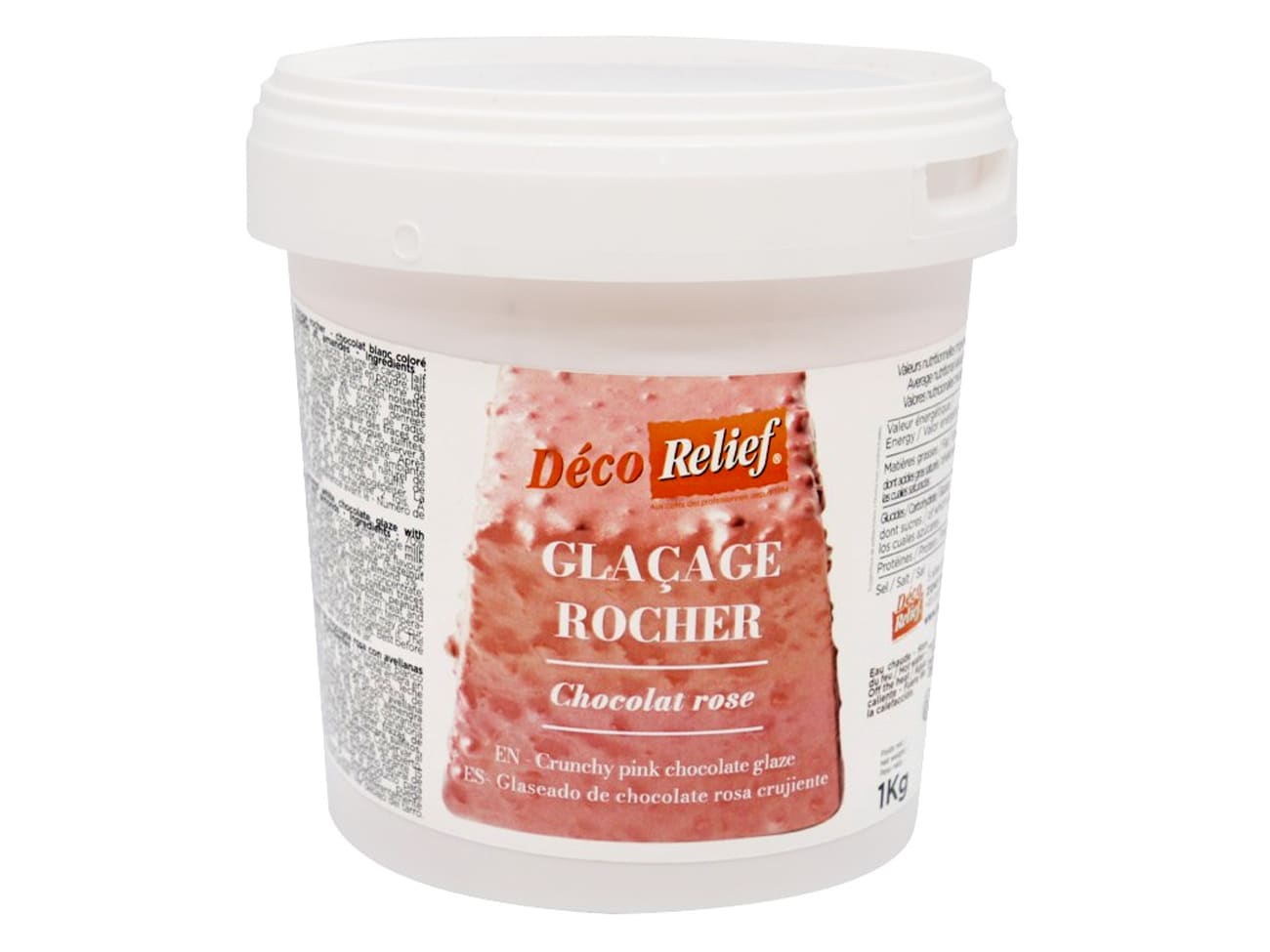 Glaçage façon rocher au chocolat rose - 1 kg - Déco Relief