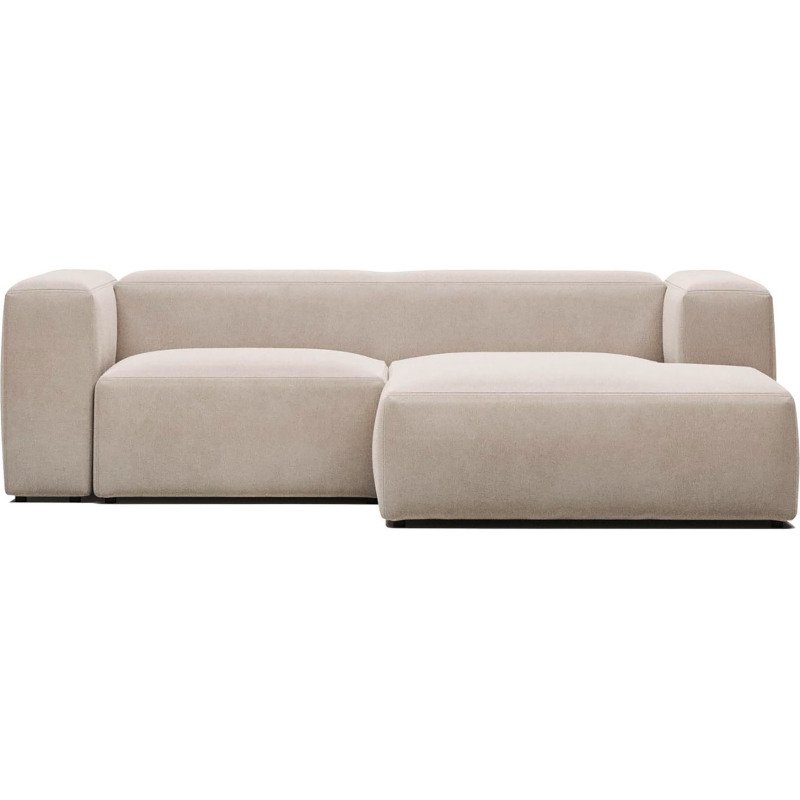 Canapé Blok 2 places méridienne droite beige 240 cm