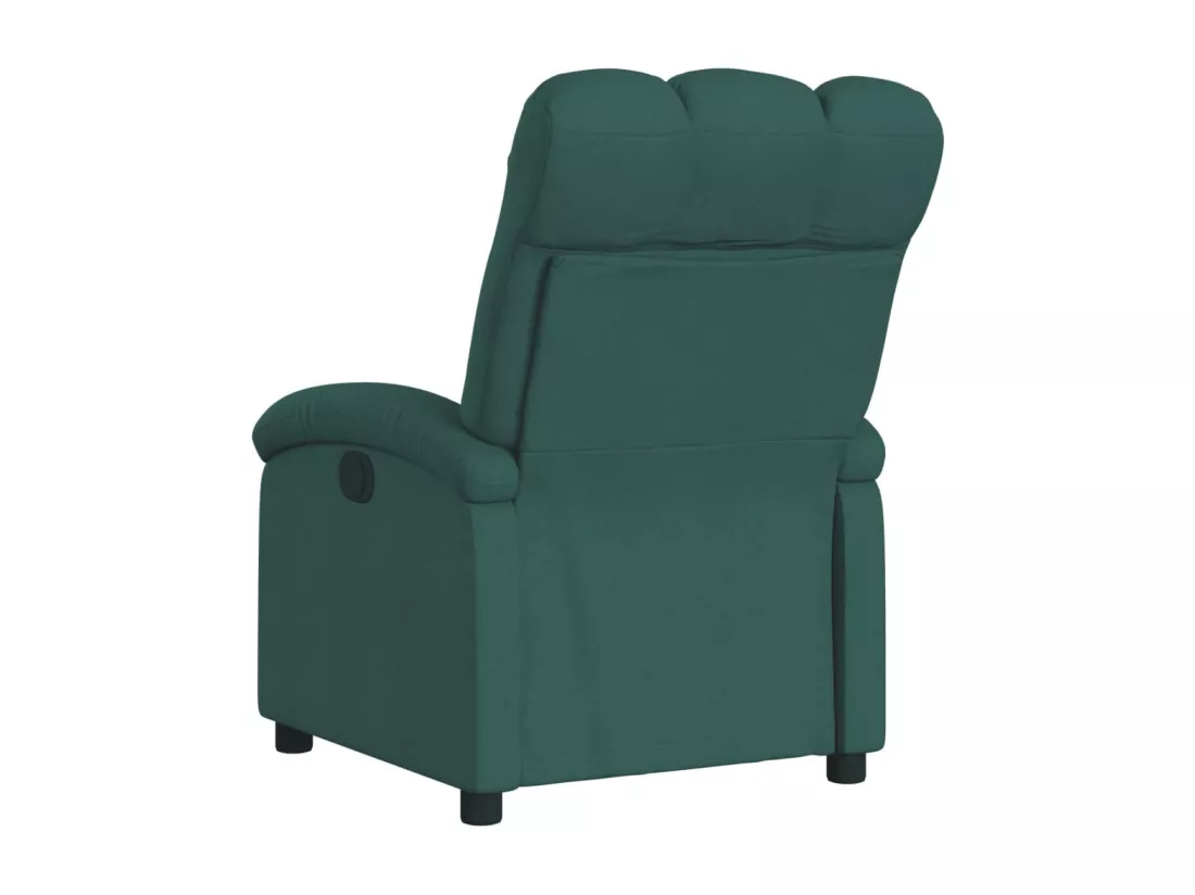 Fauteuil inclinable Vert foncé Tissu