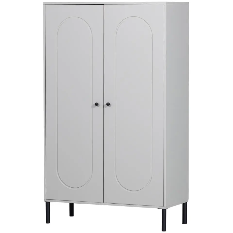 WOOOD Xina Lage Kast - Grenen - Wolkengrijs - 149x90x40