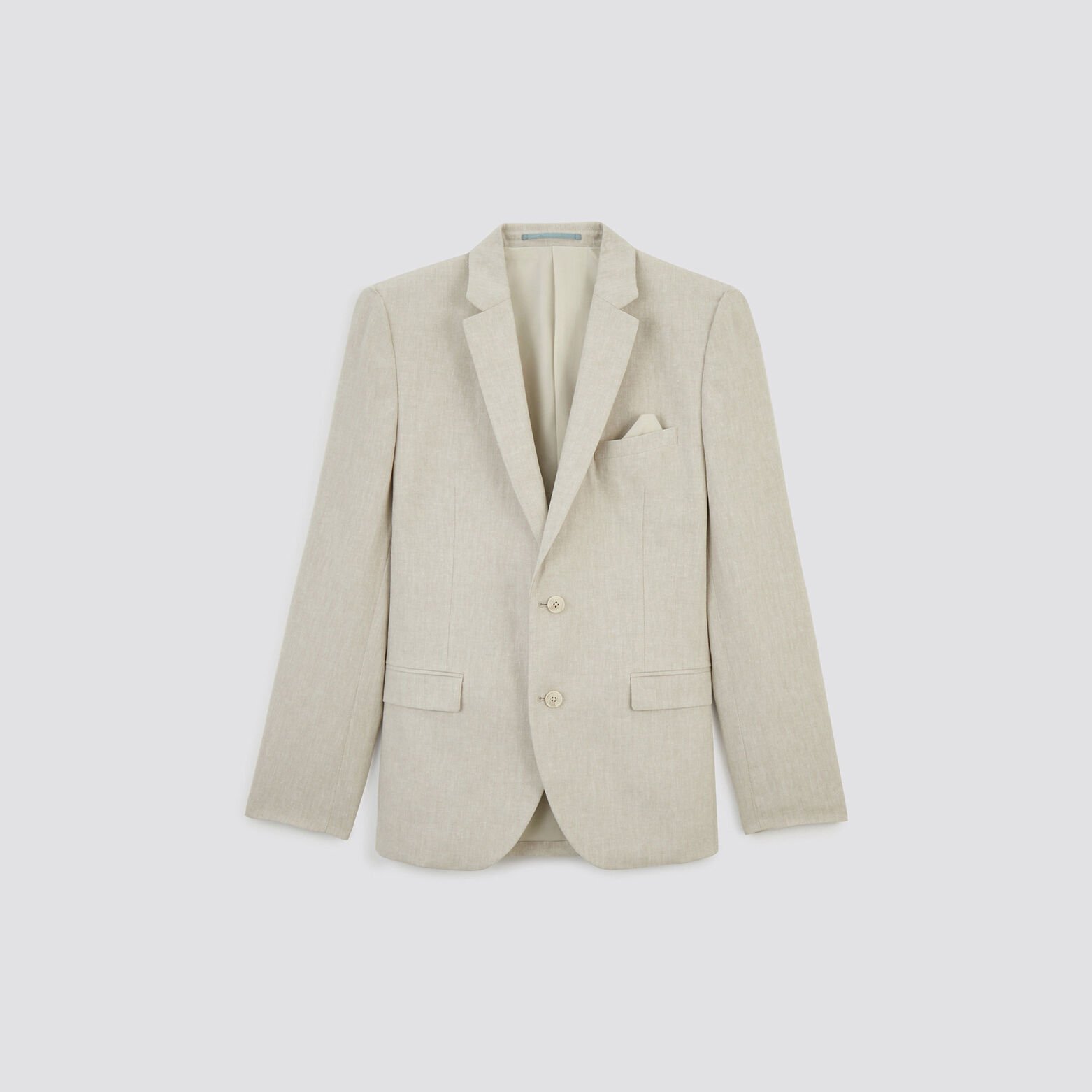Veste slim à chevrons Beige