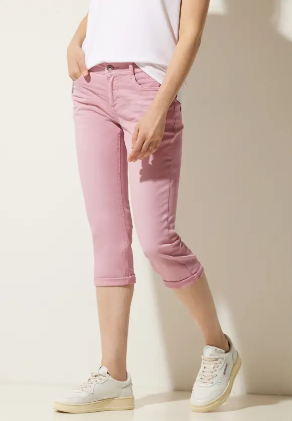 Casual Fit 3/4 Jeans - light berry soft washed