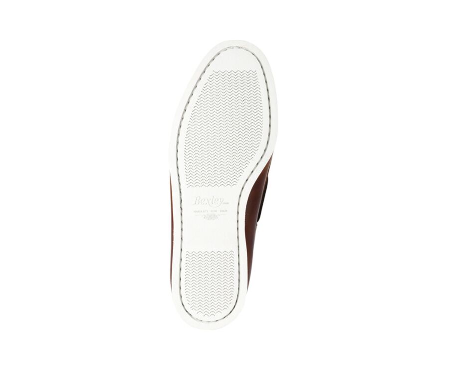 Chaussures bateau homme cuir cognac - TRAWLER