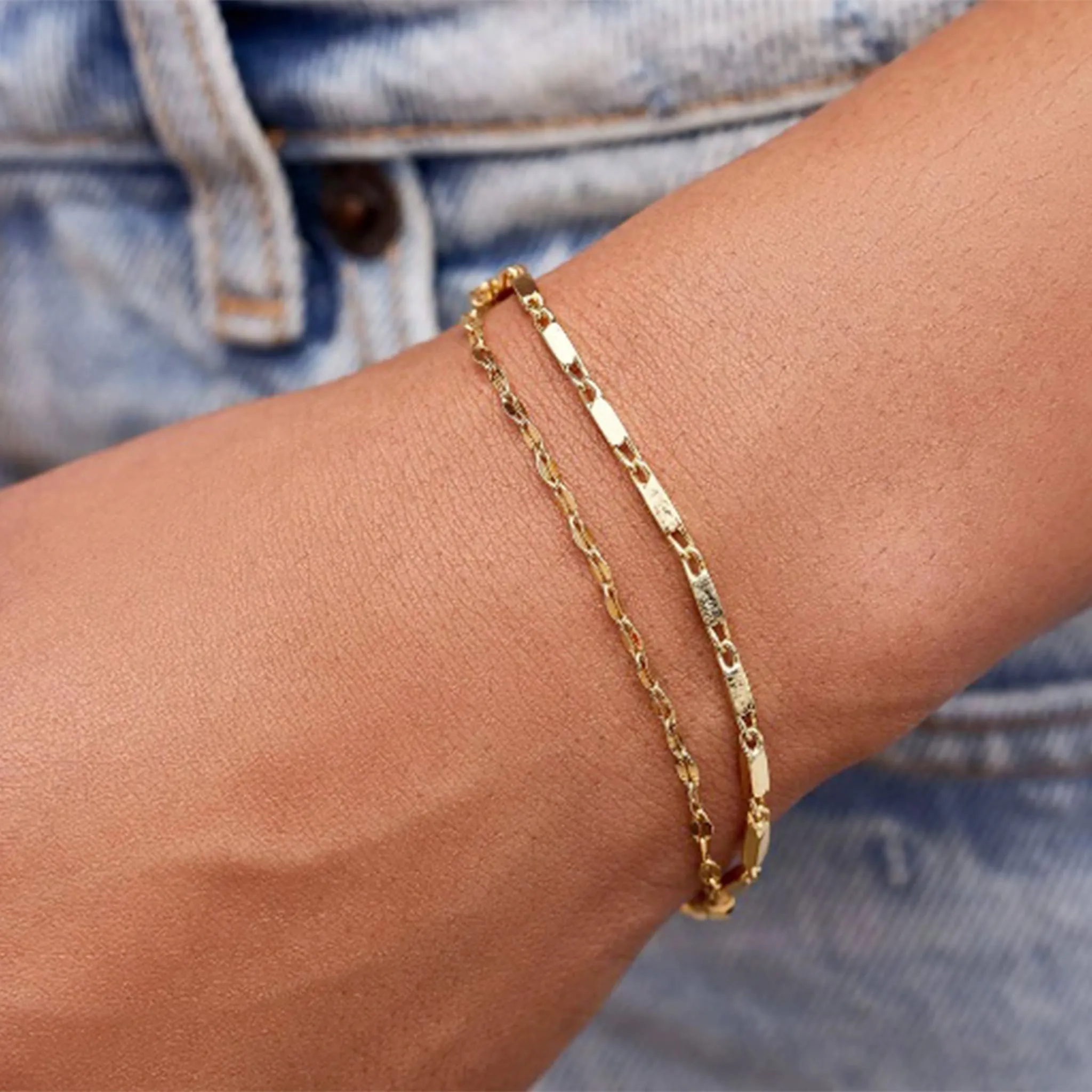 Puravida Bracelet Métal Billes & Chaine