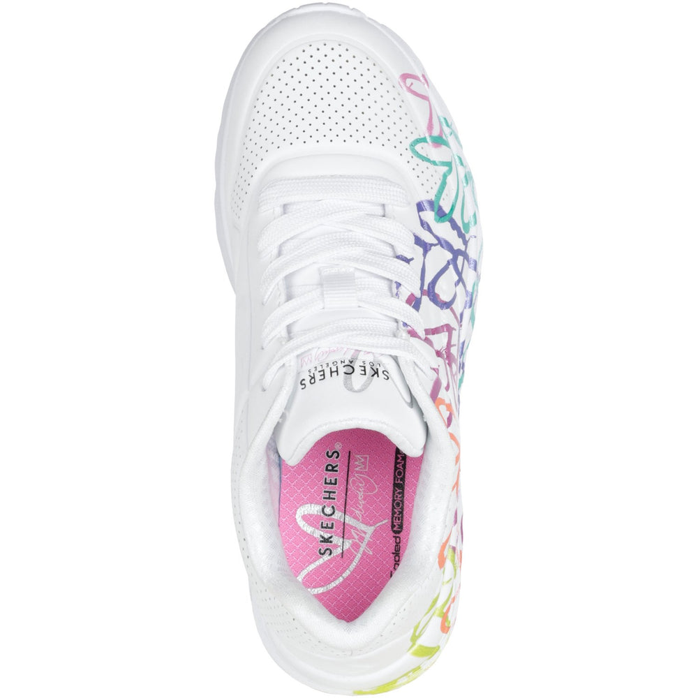 Køb Skechers White Uno Lite - Metallic Joy