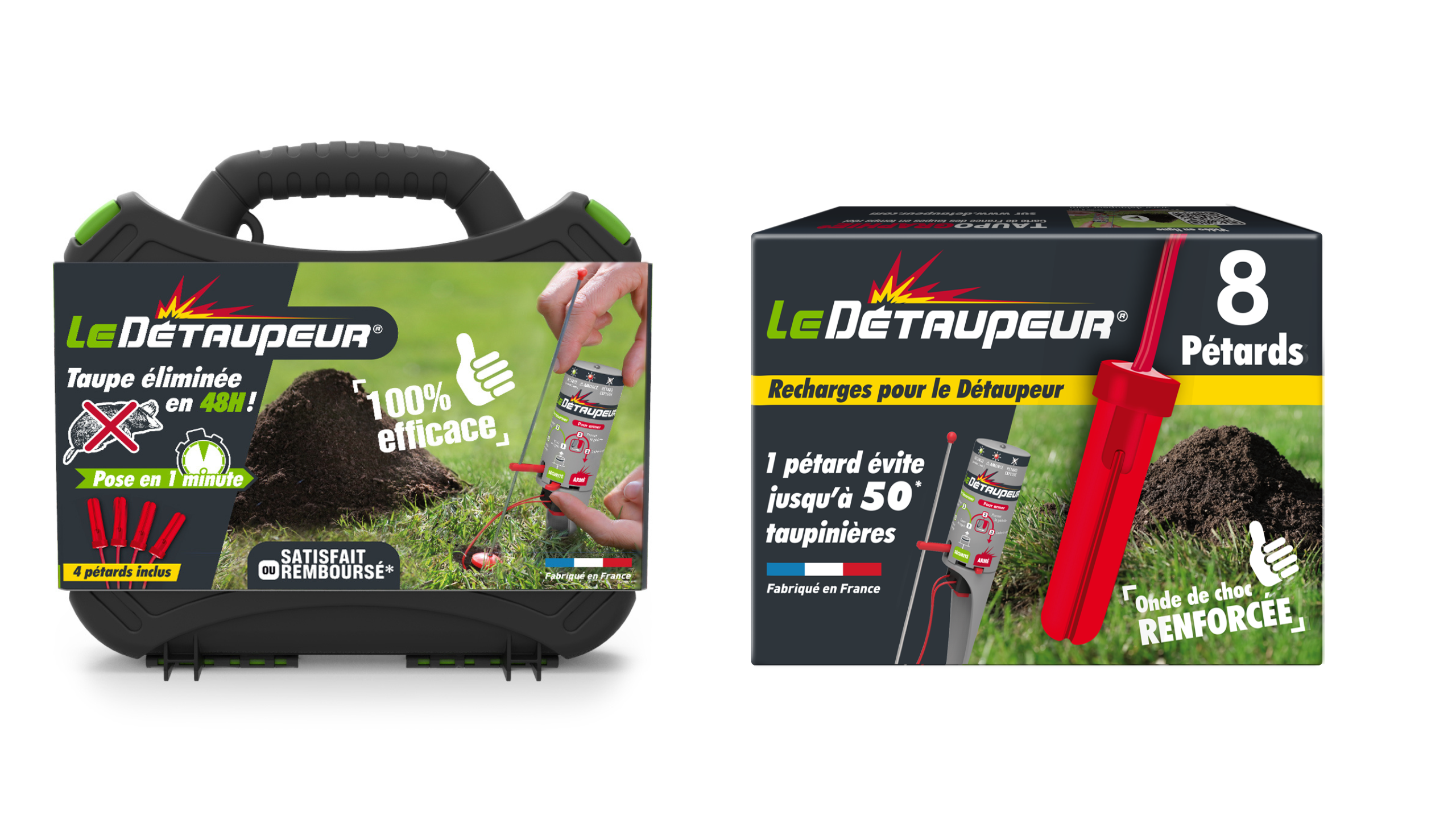 Kit anti taupes | valise detaupeur + 8 recharges | piege anti taupes e