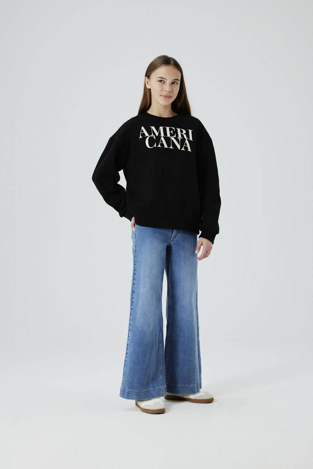 NAME IT high waist wide leg jeans NKFSALLI X medium blue denim