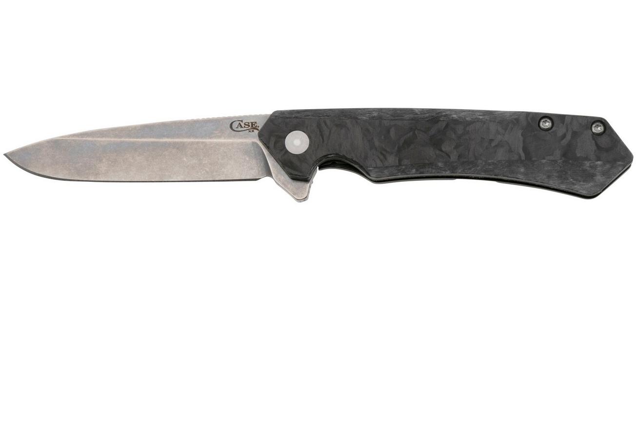 Case The Kinzua, Black Marbled Carbon Fiber, Spear Blade S35VN, 64801 zakmes