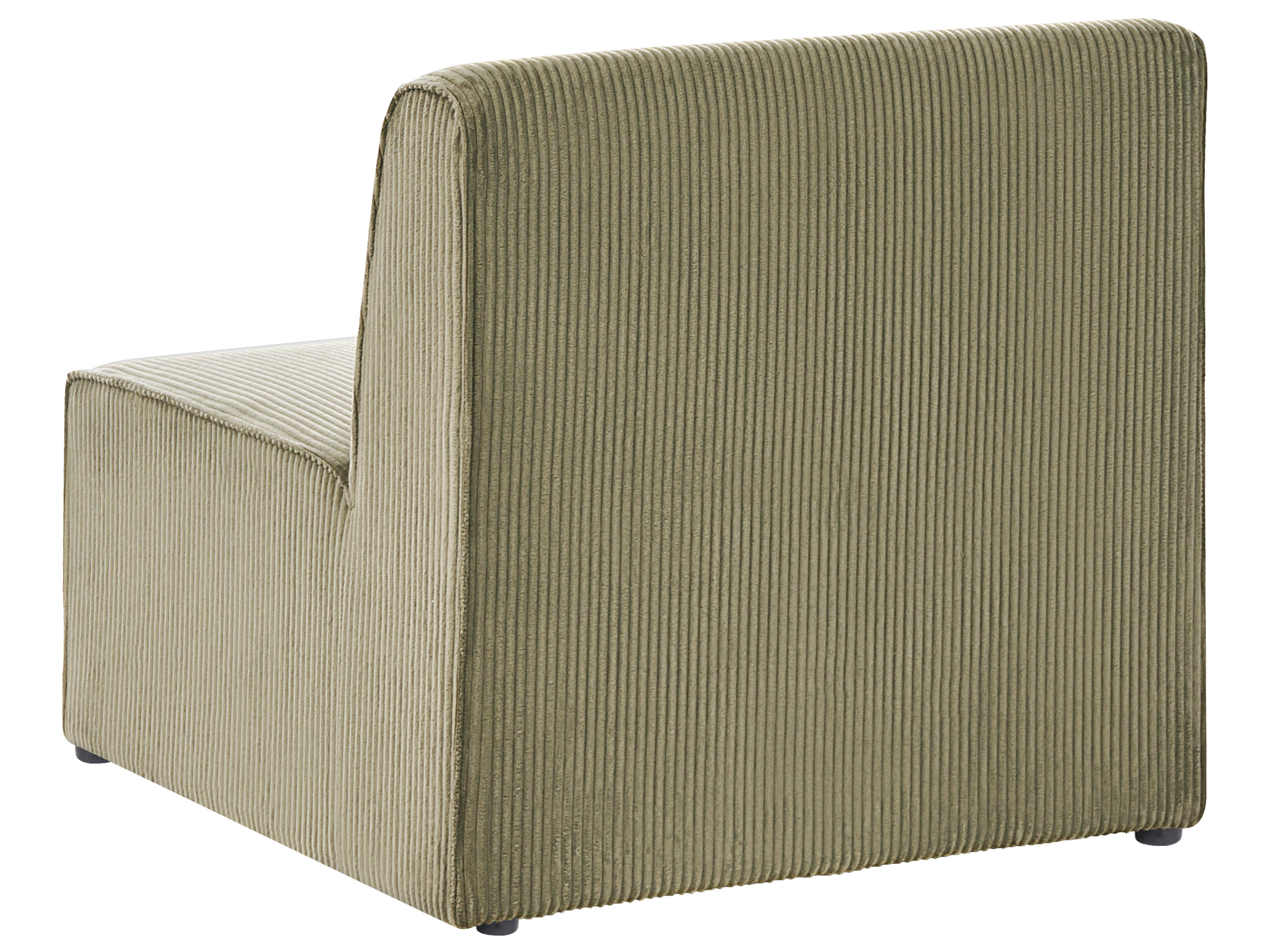 Modulaire hoekbank 4-zits LEMVIG Corduroy Groen linkszijdig