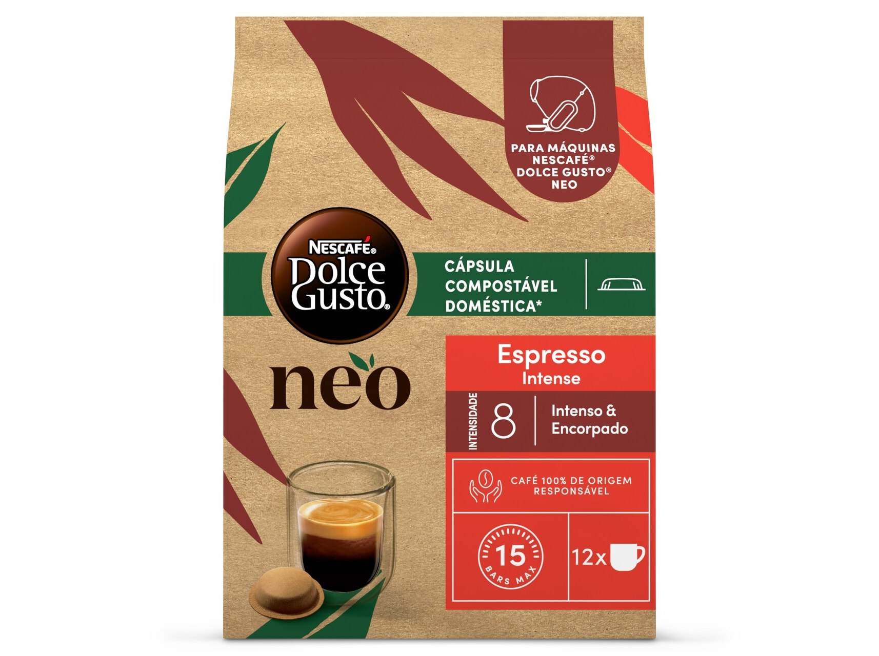 CÁPSULAS SISTEMA NEO DOLCE GUSTO ESPRESSO INTENSO 12 CAPS