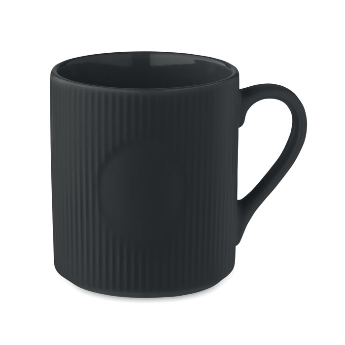 GiftRetail MO2397 - RIBMUG Tasse céramique striée 340 ml