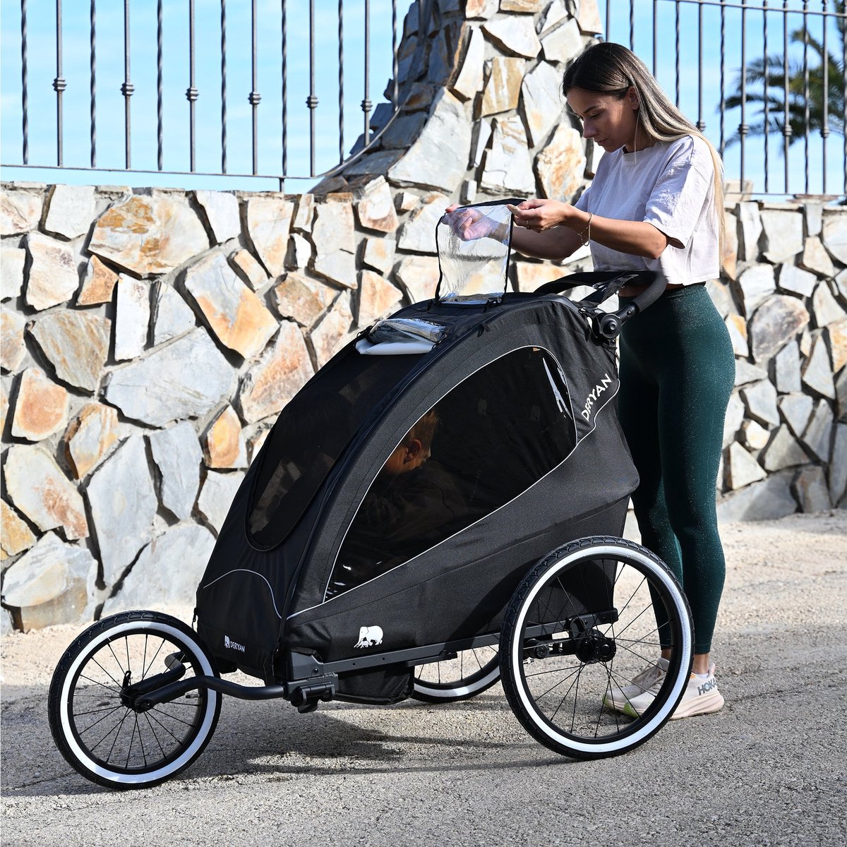 Deryan Luxe 3-in-1 fietskar - Black