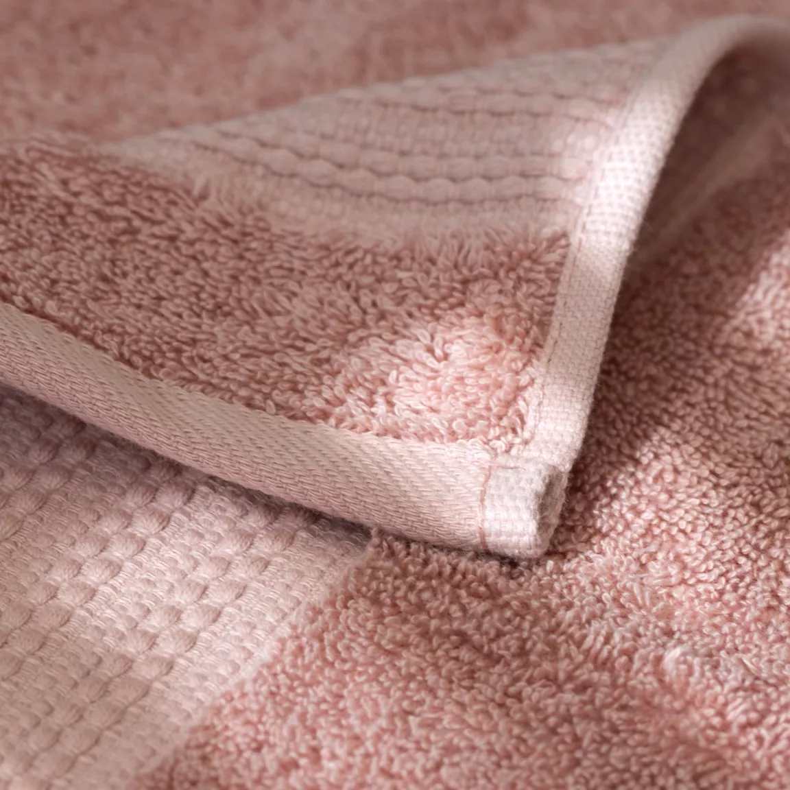 Serviette de bain coton bio (70 x 130 cm) Méline Rose pêche