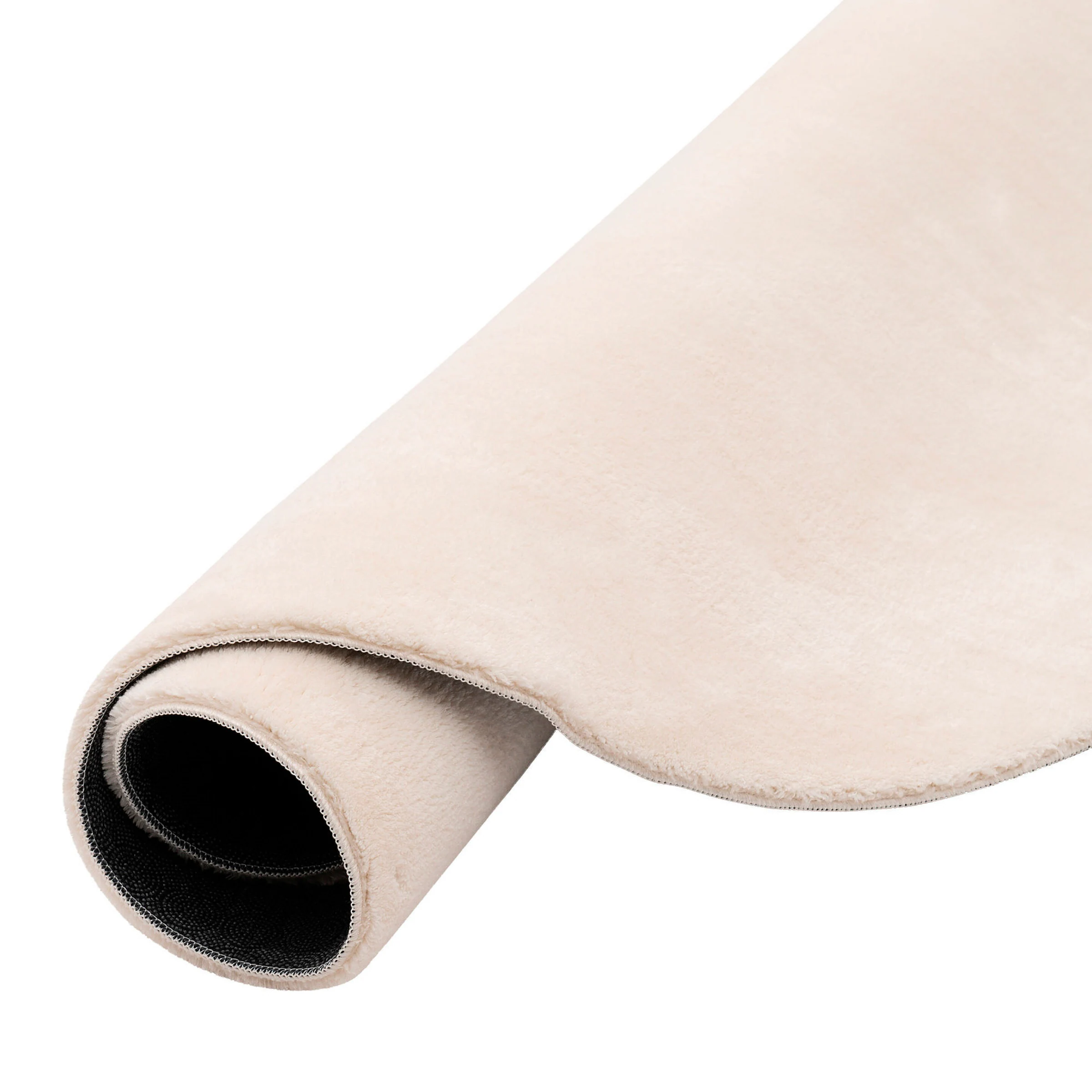Pergamon Kinder Super Soft Fellteppich Pearl Kids Rund Beige