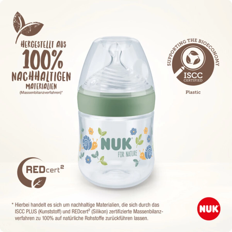 NUK Babyflasche NUK for Nature 150ml, grün