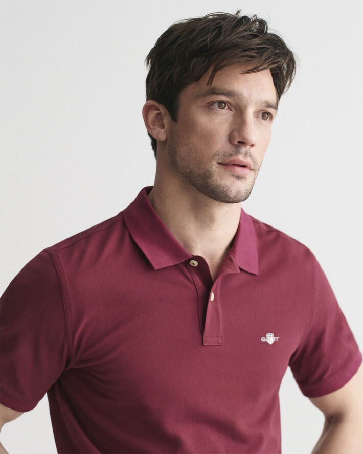 Gant REG SHIELD SS PIQUE POLO Wine red