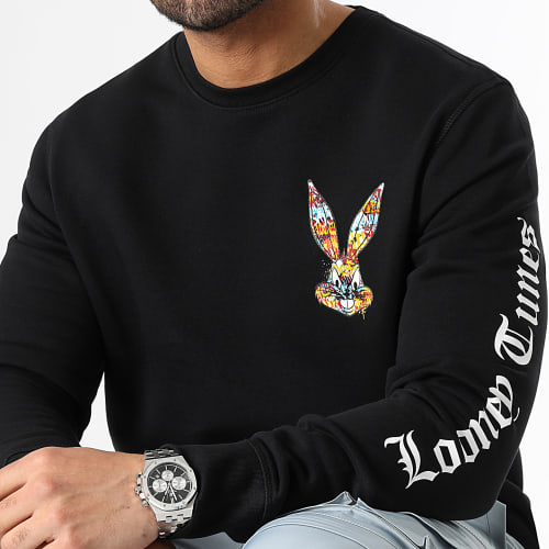 Sweat Crewneck Sleeves Bugs Bunny Graff Noir