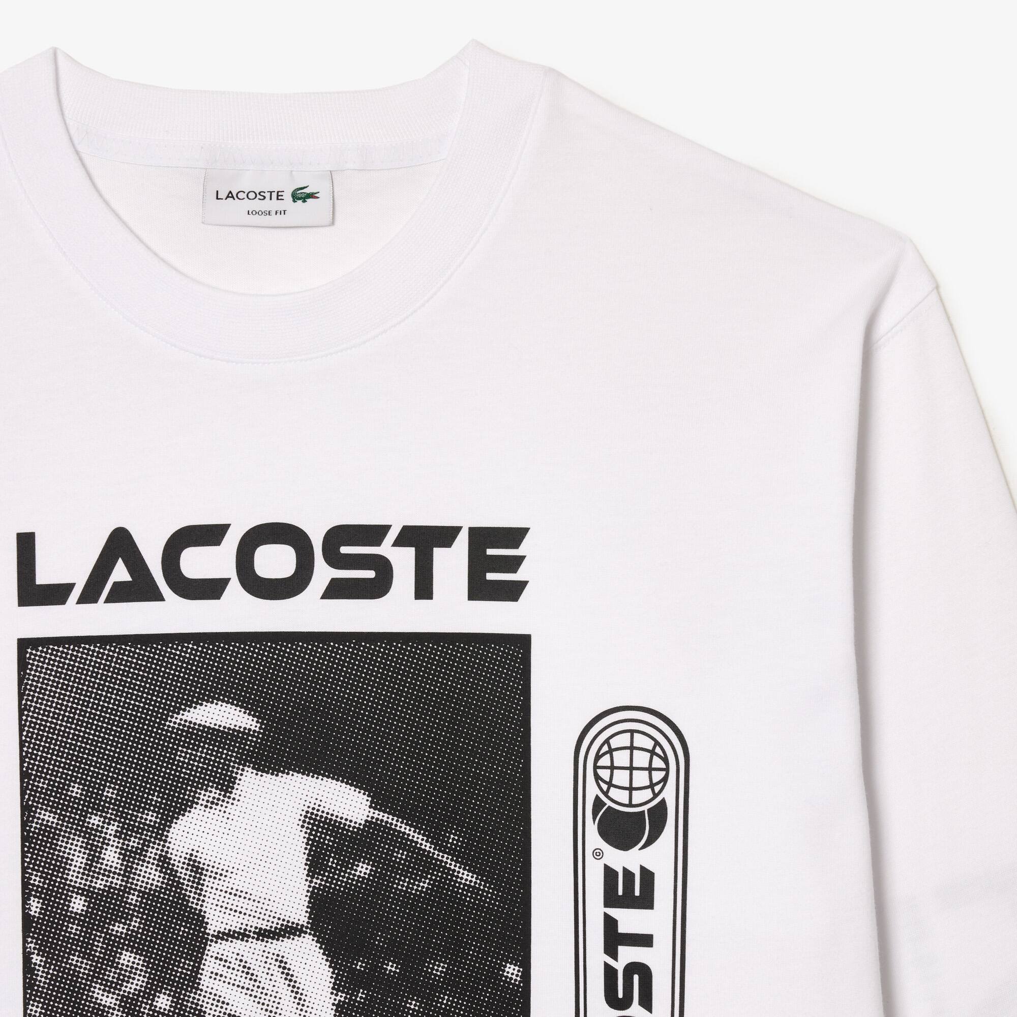 T-Shirt mit René Lacoste Aufdruck T-Shirts - Weiss - Lacoste - Herren