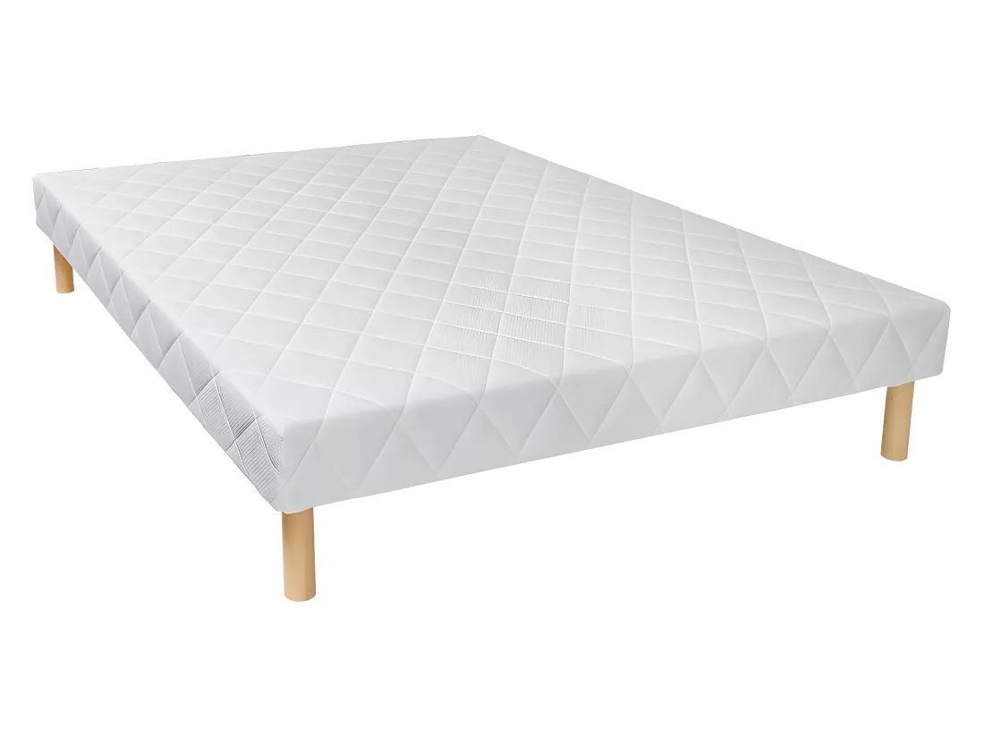 Ensemble 120 x 190 cm sommier + matelas ressorts ensachés ép.20cm - AMBRACIE de YSMÉE