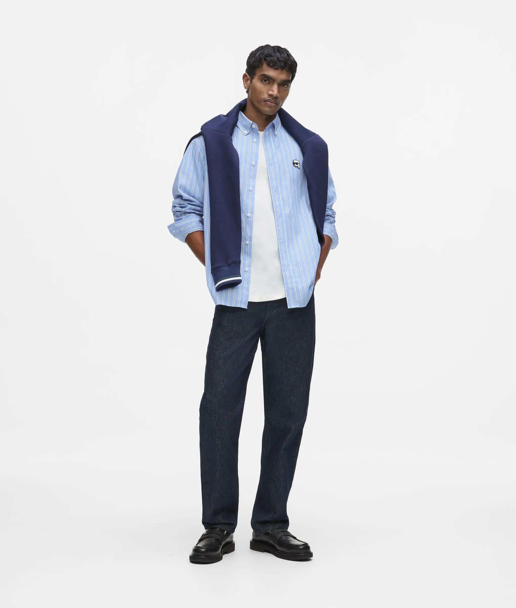 Relaxed shirt met Ikon-streep