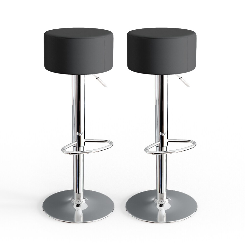 Vicco Design Barhocker 2er Set Schwarz Schminkhocker höhenverstellbar Drehstuhl