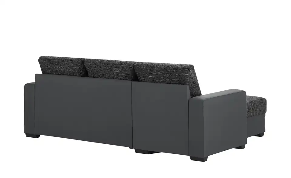 Ecksofa Navarra Schwarz, Anthrazit links