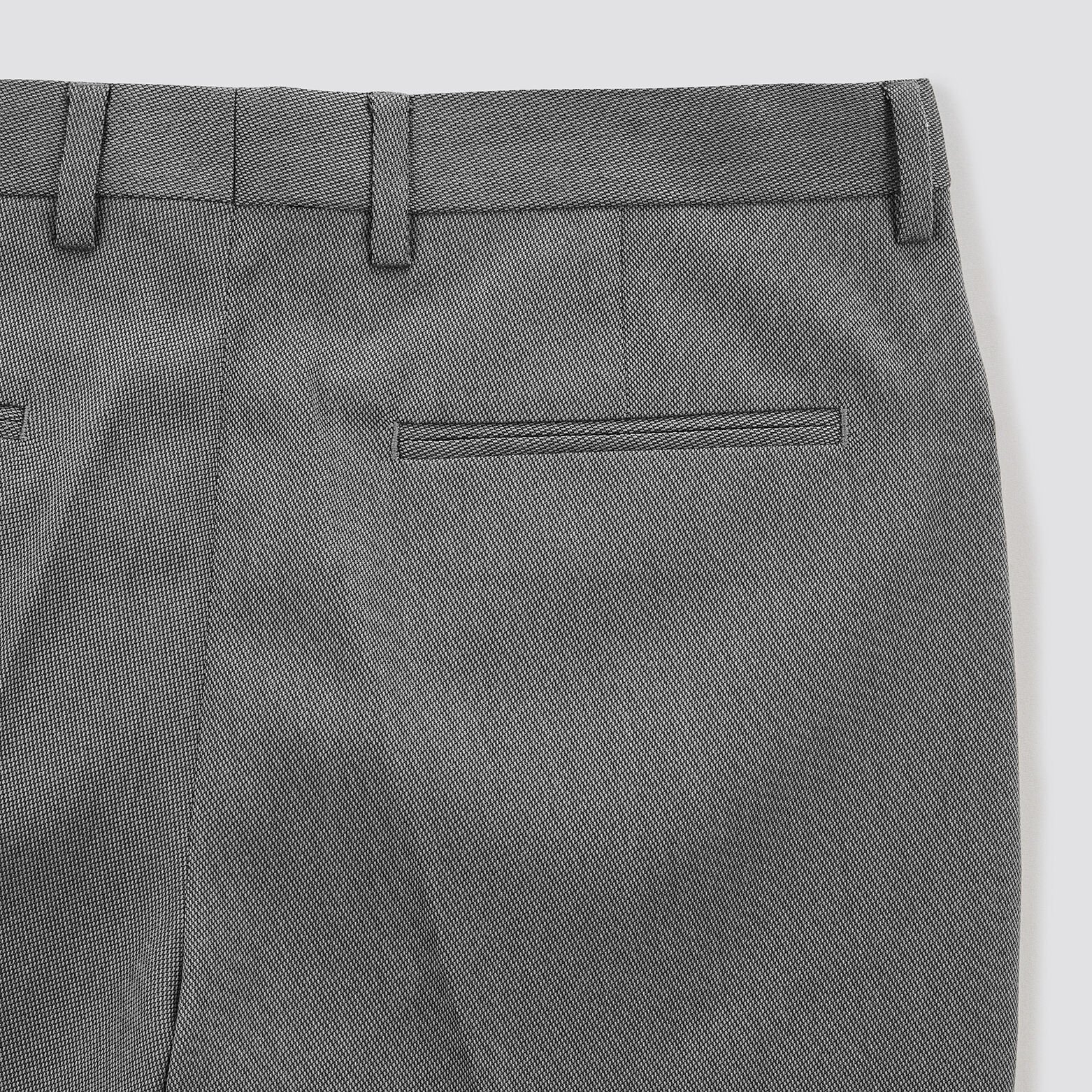 Pantalon de costume uni slim Gris foncé