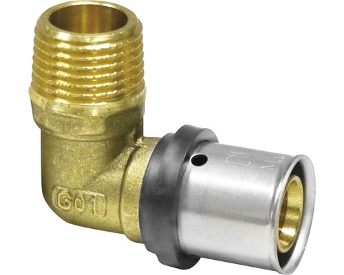 Veporit. Persfitting elleboog Connect 90° TH en U-profiel 20 mm x 1/2