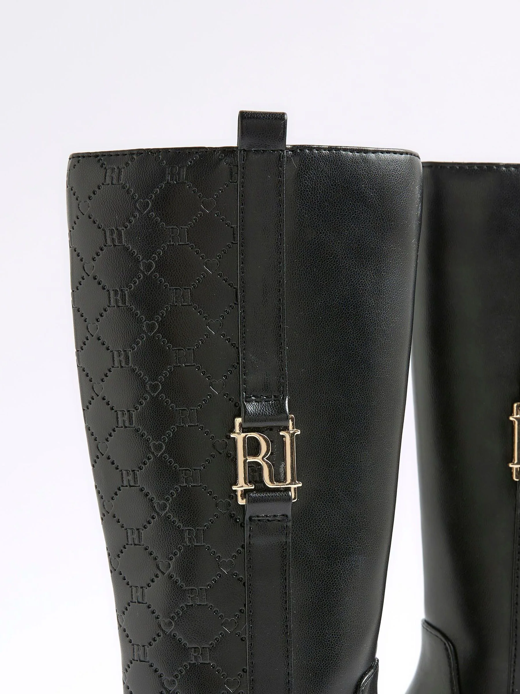 River Island Embossed Knee High Boots