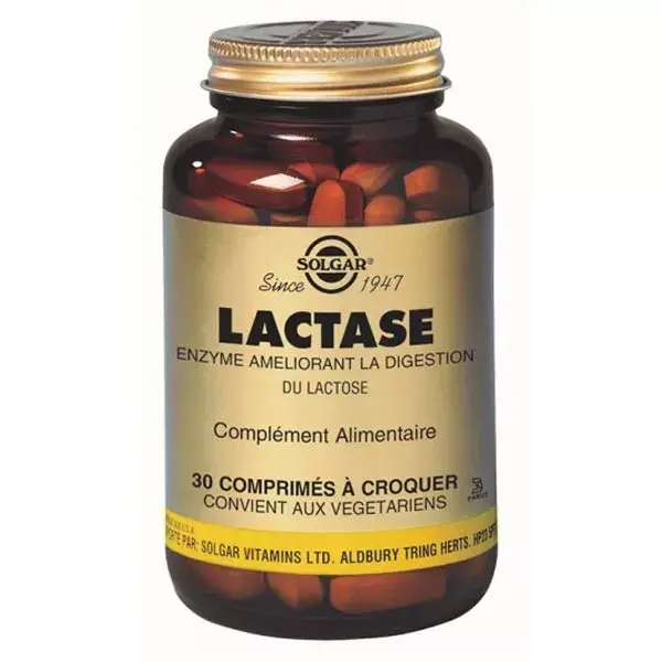 Comprimidos mastigáveis Solgar Lactase 3500, 30 comprimidos