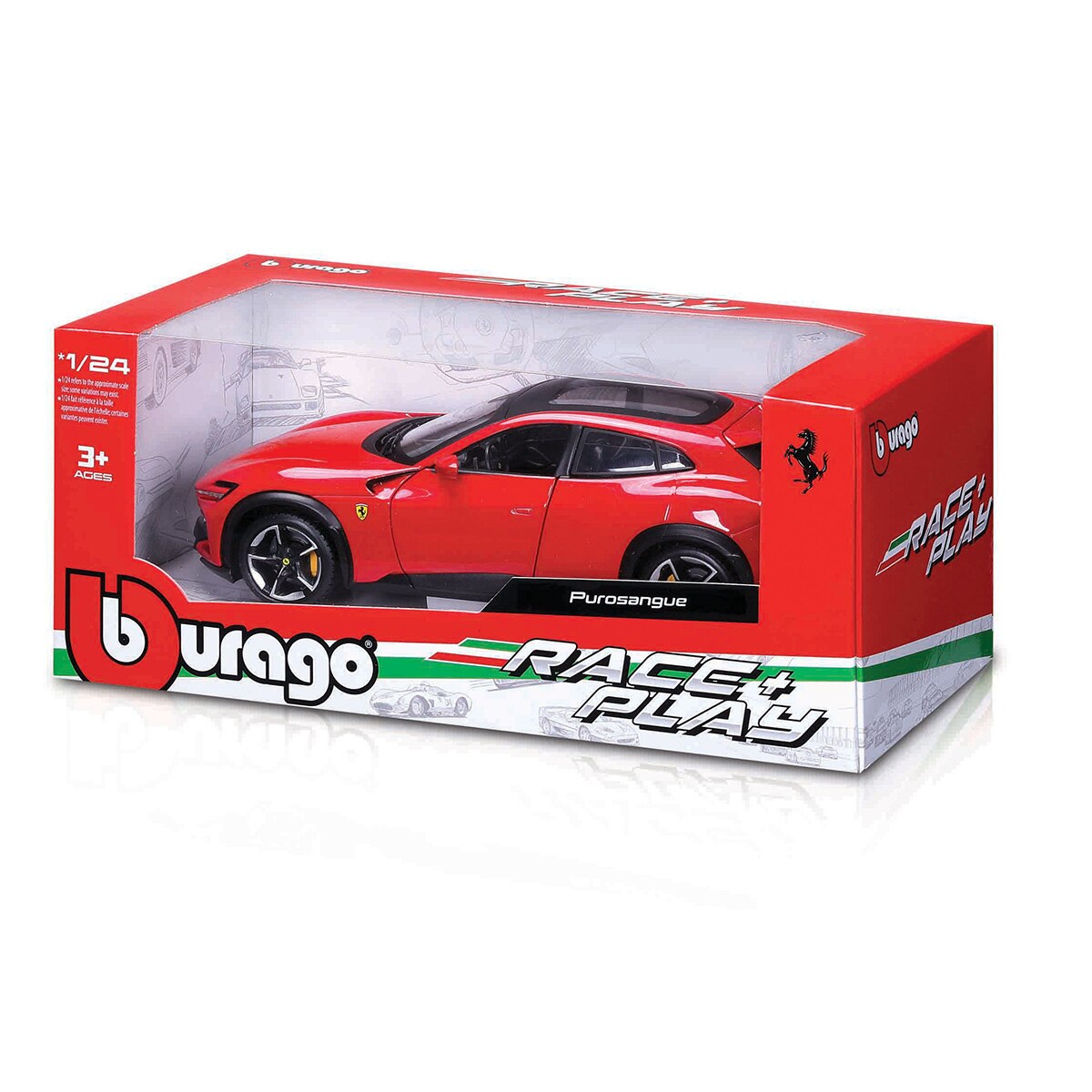 Bburago 18-26030 - Modellauto - Ferrari Purosangue (rot, Maßstab 1:24) Modell Auto