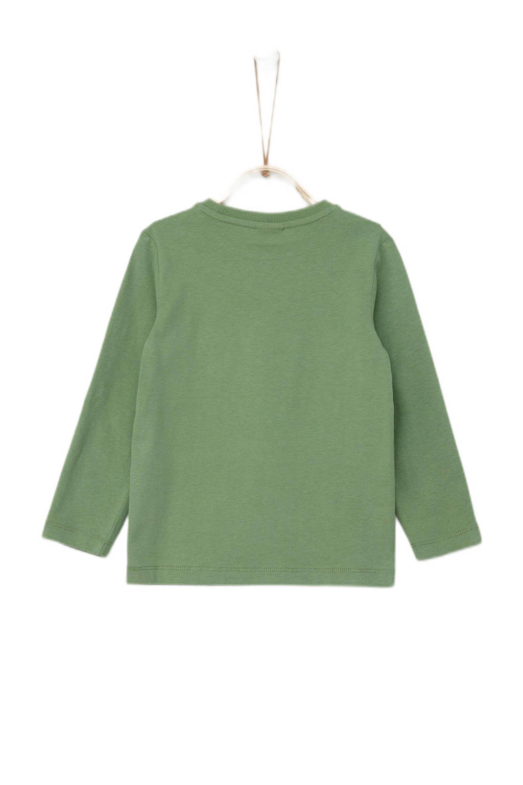 s.Oliver longsleeve met printopdruk groen