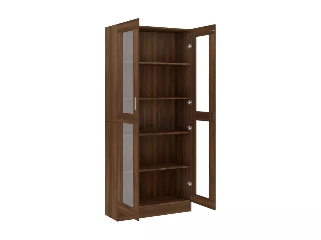 Armoire à vitrine Chêne marron 82,5x30,5x185,5cmBois ingénierie