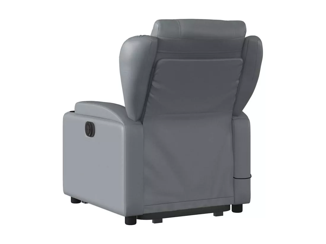 Fauteuil inclinable massant Gris Similicuir