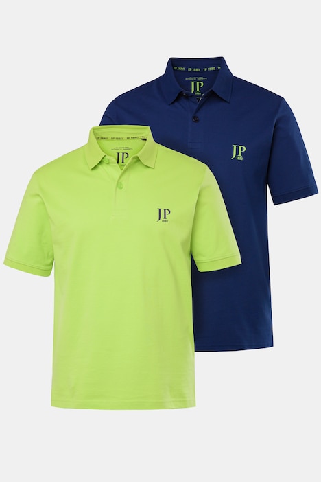 JP 1880 Poloshirts, Basic, 2er-Pack, Piqué, gekämmte Baumwolle