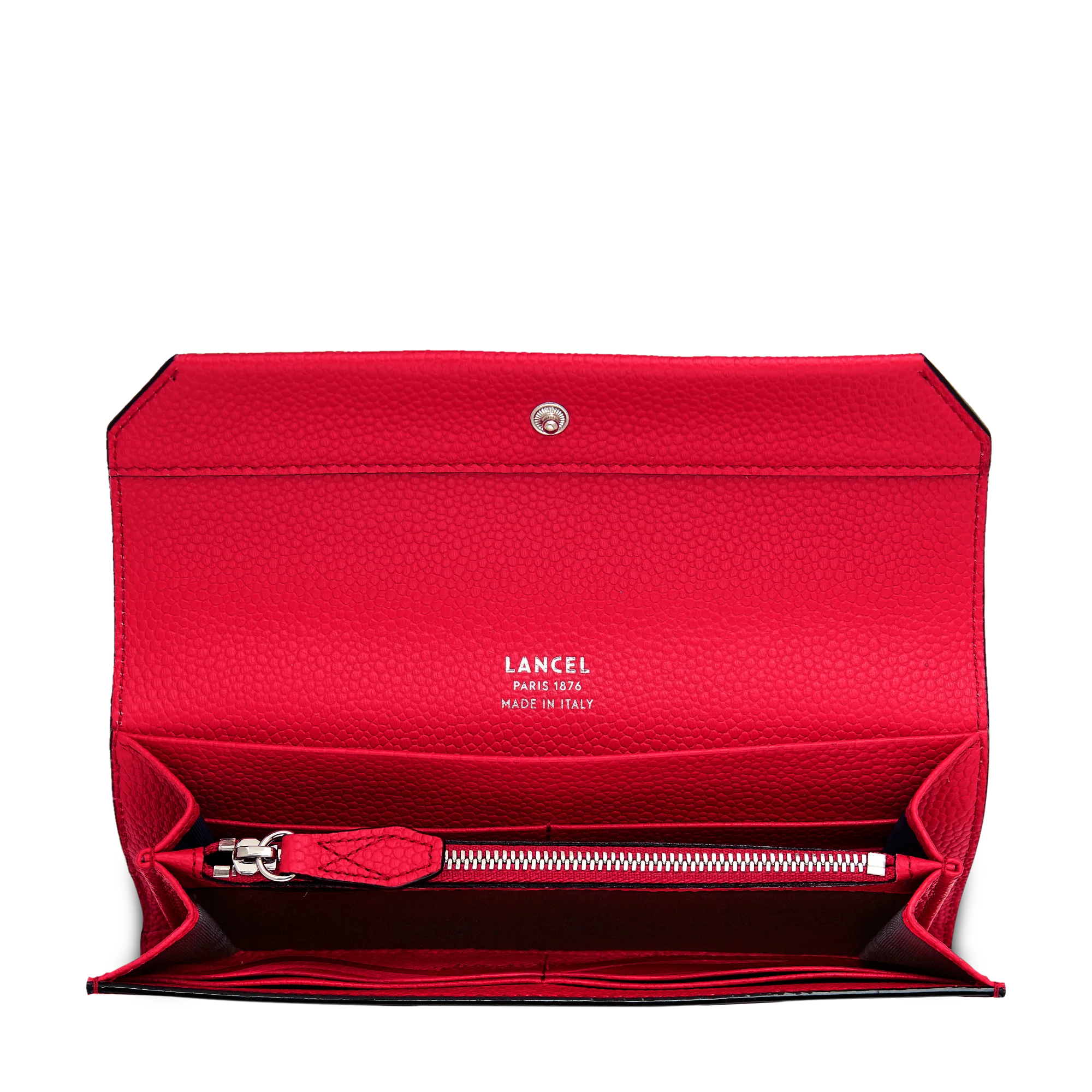 Portefeuille slim rabat Ninon de Lancel-Rouge Lancel