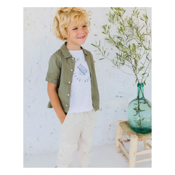 Búho Pantalon Cargo Coton Bio | Ecru