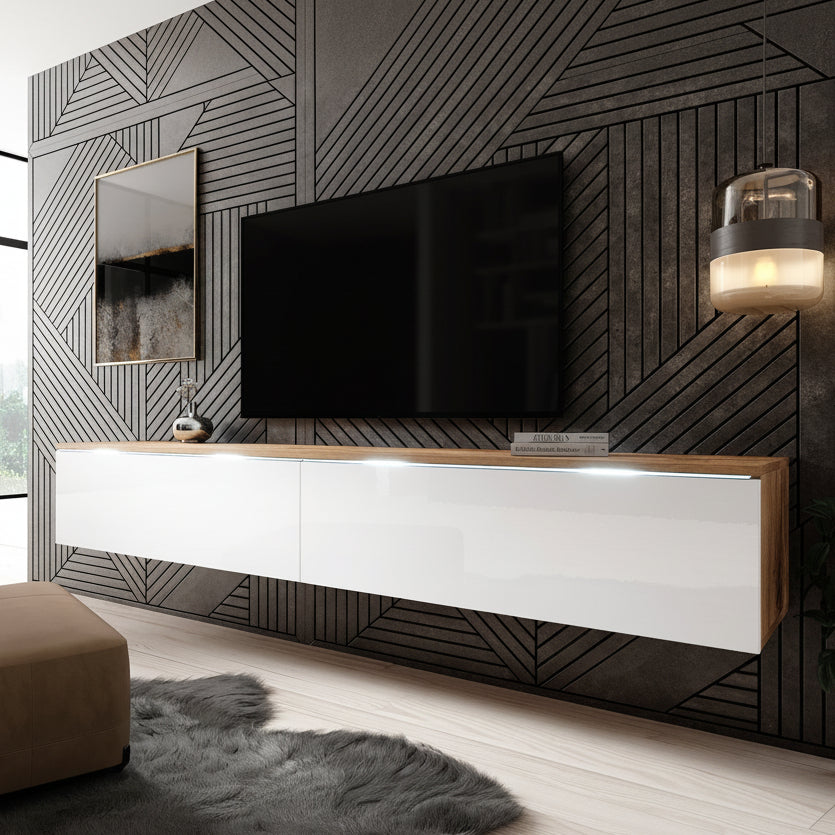 Dixon - TV-Meubel - Eiken/wit - 180 cm