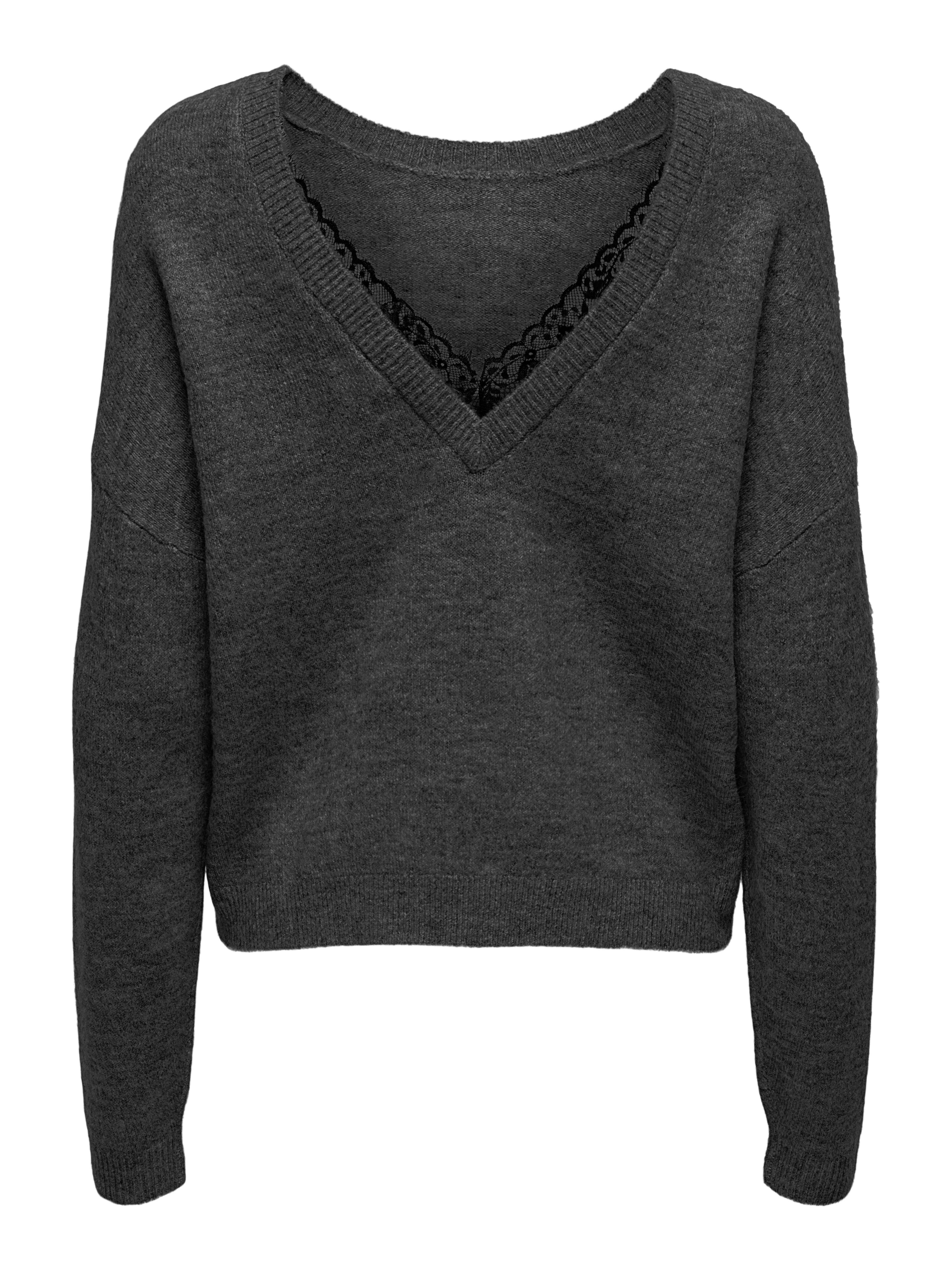 ONLMANIFESTA Strickpullover Dark Grey Melange