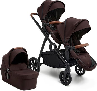 Beemoo Pro Multi 2 Søskenvogn inkl. Liggedel, Espresso Brown