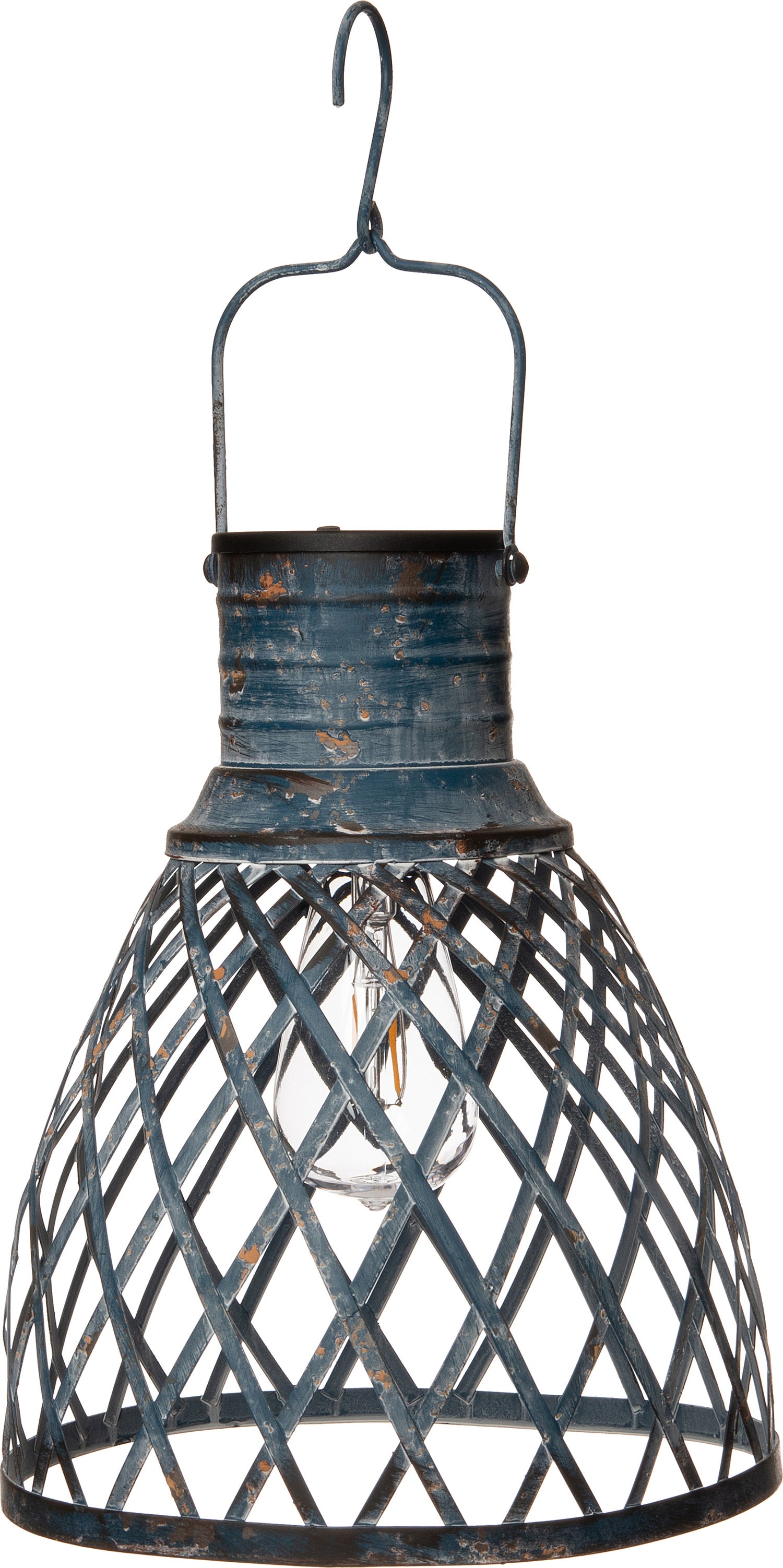 Intratuin solar lantaarn blauw D 24 H 29 cm