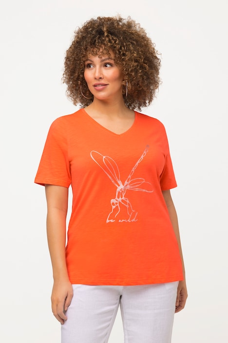 T-Shirt, Tiermotiv, Classic, V-Ausschnitt, Halbarm