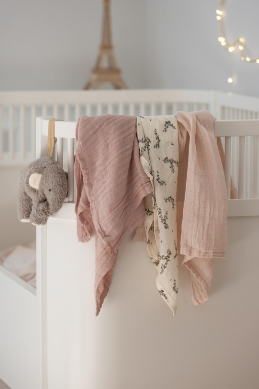 Sebra Mousseline handdoek set van 3 Blue Olive/Forest Lake Blue