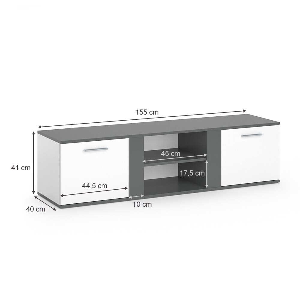 VICCO TV Lowboard NOVELLI 155 cm Sideboard Fernsehschrank Fernsehtisch