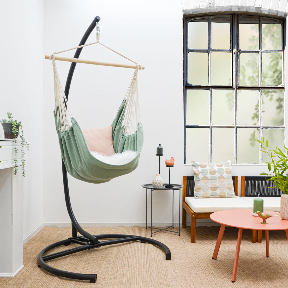 XL hangstoel relaxstoel 155x125cm tot 100kg in aqua