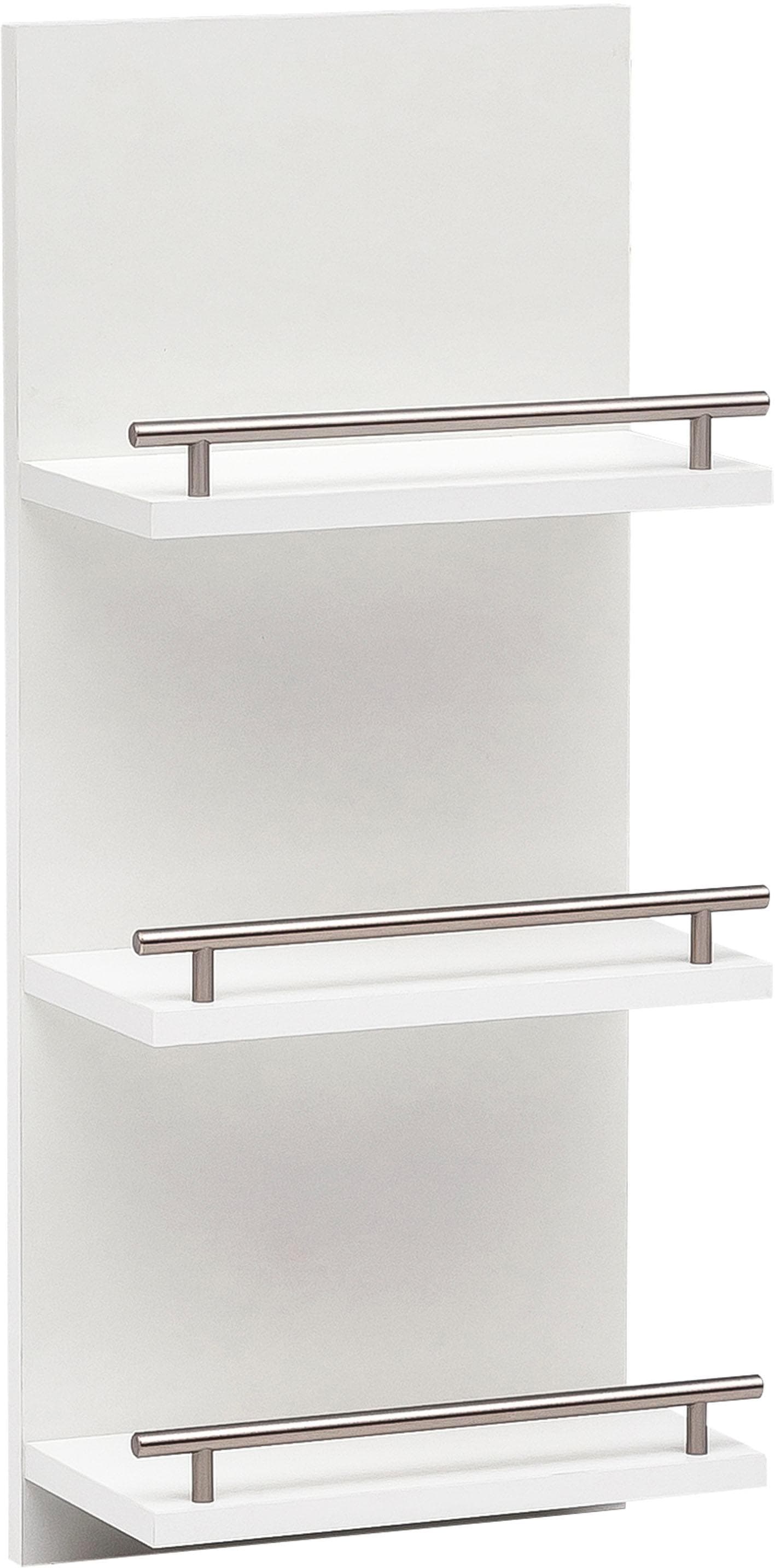 Schildmeyer Wandregal »Nikosia« Breite 30 cm, 3 Ablagen, mit Metallreling