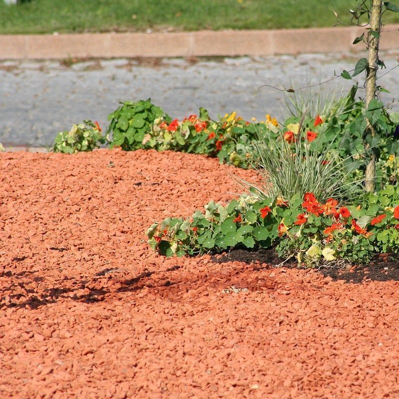 Paillage minéral décoratif en brique pilée 10/25 big bag 500 litres pour 10m2