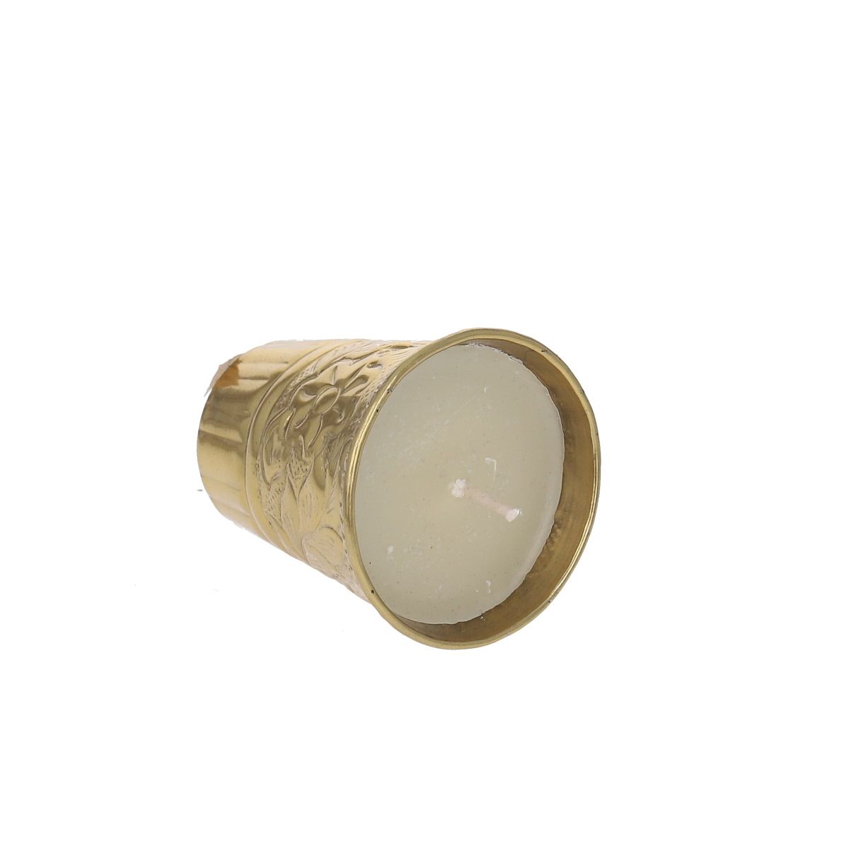 Petite bougie vanille en laiton fleurs Pondie Chérie